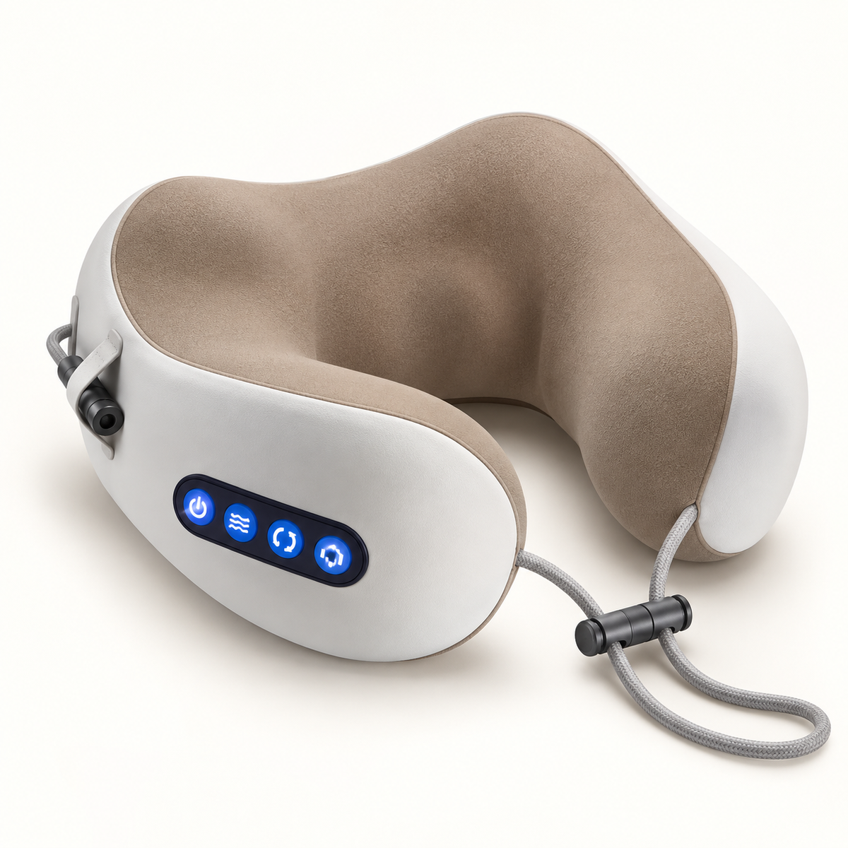 Stillora Cocoon neck massage pillow — AI-refined studio visualization.