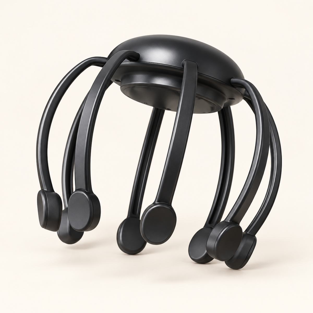 Stillora Halo head massager — AI-refined studio visualization.