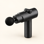 Stillora Rhythm massage gun — AI-refined studio visualization.
